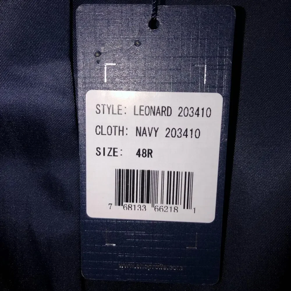 Daniel Hechter Leonard Wool Suit Jacket Navy 48R NWT